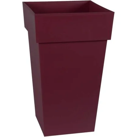 Plant pot Ecolux 39 x 39 x 65 cm Dark Red Plastic Squared Modern by Ecolux, Flower Pots - Ref: S7196911, Price: 49,43 €, Disc...