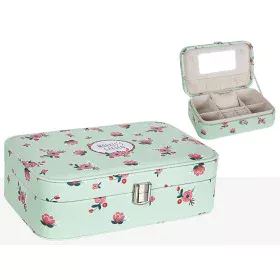 Jewelry box Romimex Green PVC 22 x 7 x 15 cm Flowers by Romimex, Boxes - Ref: D1619858, Price: 22,17 €, Discount: %