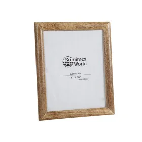 Photo frame Romimex Brown Wood 19 x 1 x 14 cm by Romimex, Table and wall frames - Ref: D1619979, Price: 24,49 €, Discount: %