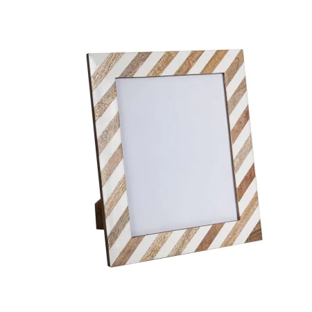 Cornice Portafoto Romimex Marrone Beige Legno Resina 20 x 25 x 1 cm di Romimex, Cornici da parete e da tavolo - Rif: D1619991...