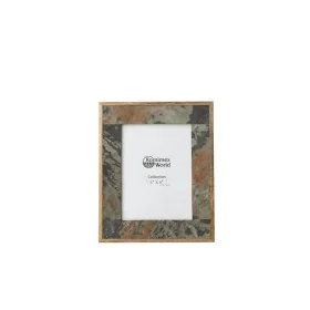 Photo frame Romimex Brown Wood Granite 23 x 28 x 3 cm by Romimex, Table and wall frames - Ref: D1620002, Price: 33,59 €, Disc...