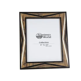 Photo frame Romimex Black Beige Resin MDF Wood 26 x 31 x 2 cm by Romimex, Table and wall frames - Ref: D1620023, Price: 48,42...