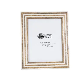 Photo frame Romimex Black Beige Resin MDF Wood 26 x 31 x 2 cm by Romimex, Table and wall frames - Ref: D1620037, Price: 48,42...