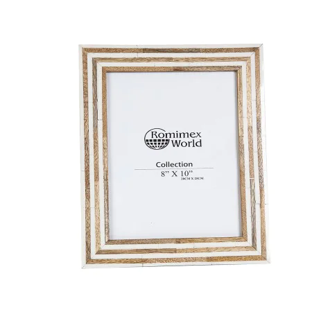 Photo frame Romimex Black Beige Resin MDF Wood 26 x 31 x 2 cm by Romimex, Table and wall frames - Ref: D1620037, Price: 52,88...