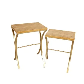 Ensemble de tables Romimex Doré Gold Bois Métal 2 Pièces de Romimex, Tables - Réf : D1620055, Prix : 205,71 €, Remise : %