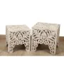 Conjunto de mesas Romimex Branco Madeira 2 Peças de Romimex, Jogos de móveis - Ref: D1620089, Preço: 207,36 €, Desconto: %