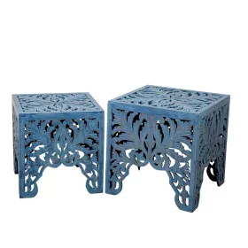 Tables set Romimex Blue Wood 2 Pieces by Romimex, Tables - Ref: D1620091, Price: 188,69 €, Discount: %