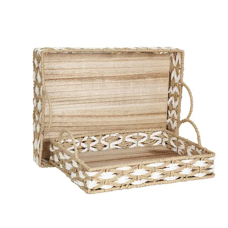 Set of trays Romimex Natural wicker 2 Pieces by Romimex, Plates and dishes - Ref: D1620130, Price: 37,36 €, Discount: %