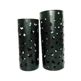 Umbrella stand Romimex Black Metal 19 x 19 x 19 cm (2 Pieces) by Romimex, Umbrella Stands - Ref: D1620246, Price: 37,03 €, Di...