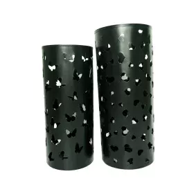 Umbrella stand Romimex Black Metal 19 x 19 x 19 cm (2 Pieces) by Romimex, Umbrella Stands - Ref: D1620246, Price: 40,37 €, Di...