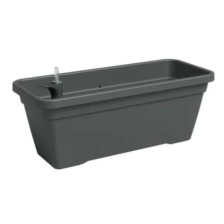 Plant pot Artevasi Anthracite 24,3 x 22 cm Plastic Rectangular by Artevasi, Flower Pots - Ref: S7198130, Price: 31,01 €, Disc...