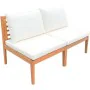 Garden sofa Alma White Brown Acacia 124 x 70 x 77,5 cm by BigBuy Home, Sofas - Ref: S7198726, Price: 177,53 €, Discount: %