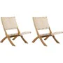 Garden chair Beau Rivage Beige 75 x 73 x 60 cm Foldable 2 Units by Beau Rivage, Folding Chairs - Ref: S7198870, Price: 176,12...