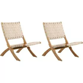 Garden chair Beau Rivage Beige 75 x 73 x 60 cm Foldable 2 Units by Beau Rivage, Folding Chairs - Ref: S7198870, Price: 176,12...