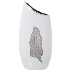 Vase Alexandra House Living Weiß Silberfarben aus Keramik 12 x 18 x 36 cm von Alexandra House Living, Vasen - Ref: D1620781, ...