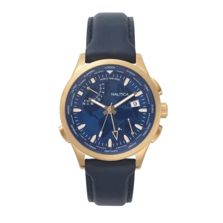 Relógio masculino Nautica SHANGHAI - WORLDTIMER (Ø 44 mm) de Nautica, Relógios com braselete - Ref: S7200743, Preço: 151,83 €...