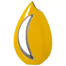 Vase Alexandra House Living Yellow Silver Ceramic 8 x 17 x 27 cm by Alexandra House Living, Vases - Ref: D1620797, Price: 28,...