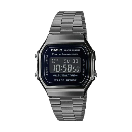 Relógio masculino Casio A168WEGG-1BEF Preto Prateado (Ø 36 mm) (Ø 38 mm) de Casio, Relógios com braselete - Ref: S7201419, Pr...