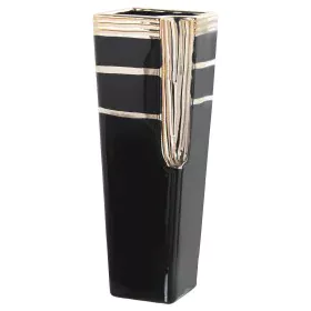 Vase Alexandra House Living Noir Doré Céramique 13 x 13 x 32 cm de Alexandra House Living, Vases - Réf : D1620871, Prix : 36,...