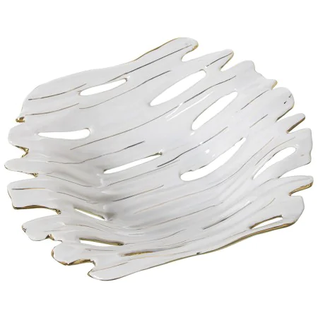 Centerpiece Alexandra House Living White Golden Ceramic 23 x 27 x 7 cm by Alexandra House Living, Ornaments - Ref: D1620875, ...