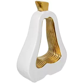 Deko-Figur Alexandra House Living Weiß Gold aus Keramik Birne 16 x 6 x 22 cm von Alexandra House Living, Sammlerstücke - Ref:...