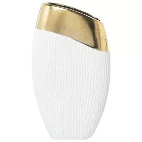 Vase Alexandra House Living Blanc Doré Céramique 9 x 21 x 36 cm de Alexandra House Living, Vases - Réf : D1620890, Prix : 46,...