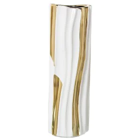 Vase Alexandra House Living Weiß Gold aus Keramik 11 x 11 x 33 cm von Alexandra House Living, Vasen - Ref: D1620893, Preis: 2...