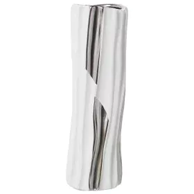 Vaso Alexandra House Living Bianco Argentato Ceramica 11 x 10 x 33 cm di Alexandra House Living, Vasi - Rif: D1620896, Prezzo...