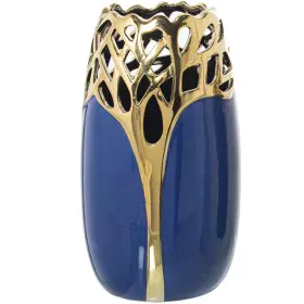 Vase Alexandra House Living Golden Dark blue Ceramic 15 x 16 x 27 cm by Alexandra House Living, Vases - Ref: D1620920, Price:...