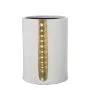 Vaso Alexandra House Living Branco Dourado Cerâmica 17 x 17 x 23 cm de Alexandra House Living, Jarrões - Ref: D1620924, Preço...