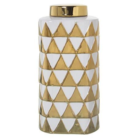 Vase Alexandra House Living Weiß Gold aus Keramik 13 x 10 x 28 cm von Alexandra House Living, Vasen - Ref: D1620930, Preis: 5...