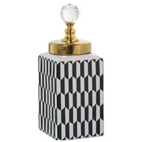 Vaso Alexandra House Living Bianco Nero Ceramica 11 x 11 x 26 cm di Alexandra House Living, Vasi - Rif: D1620932, Prezzo: 46,...