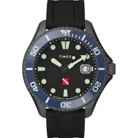 Men's Watch Timex DEEP WATER TIBURON AUTOMATIC Black (Ø 44 mm) by Timex, Wrist Watches - Ref: S72100169, Price: 325,56 €, Dis...