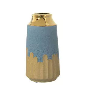 Vase Alexandra House Living Blue Golden Ceramic 13 x 13 x 24 cm by Alexandra House Living, Vases - Ref: D1620965, Price: 32,3...