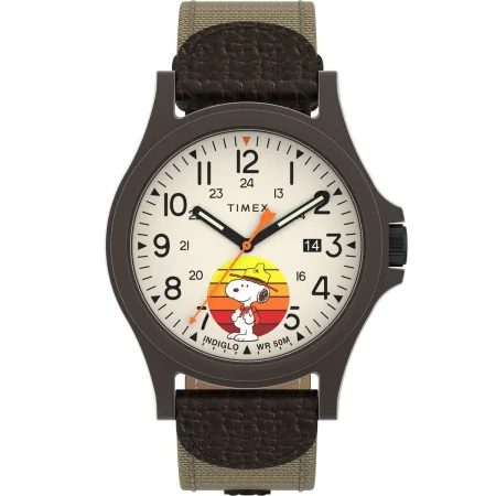 Montre Unisexe Timex Snoopy Beagle Scout (Ø 40 mm) de Timex, Montres bracelet - Réf : S72101996, Prix : 98,09 €, Remise : %