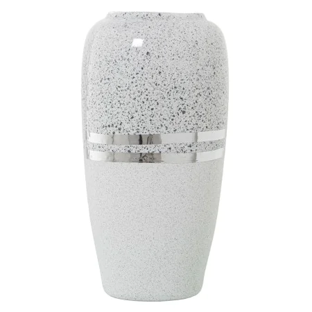 Vaso Alexandra House Living Branco Prateado Cerâmica 15 x 30 cm de Alexandra House Living, Jarrões - Ref: D1621083, Preço: 24...