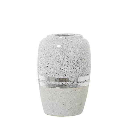 Vase Alexandra House Living White Silver Ceramic 13 x 20 cm by Alexandra House Living, Vases - Ref: D1621084, Price: 15,08 €,...