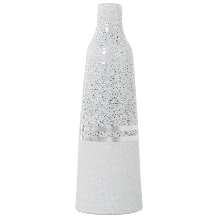 Vase Alexandra House Living Weiß Silberfarben aus Keramik 13 x 13 x 37 cm von Alexandra House Living, Vasen - Ref: D1621087, ...