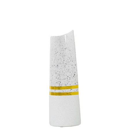 Vase Alexandra House Living Blanc Argenté Céramique 10 x 10 x 31 cm de Alexandra House Living, Vases - Réf : D1621094, Prix :...