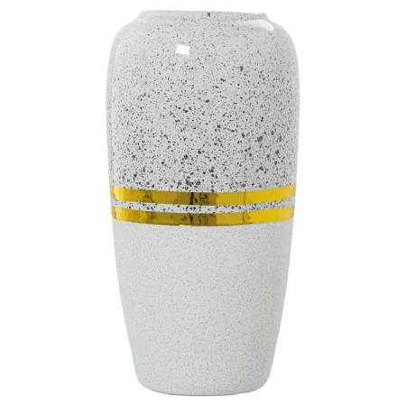 Vaso Alexandra House Living Bianco Argentato Ceramica 15 x 30 cm di Alexandra House Living, Vasi - Rif: D1621095, Prezzo: 26,...