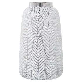 Vaso Alexandra House Living Bianco Argentato Ceramica 16 x 16 x 26 cm di Alexandra House Living, Vasi - Rif: D1621105, Prezzo...