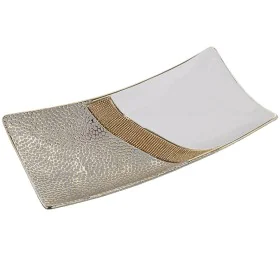 Centro de mesa Alexandra House Living Branco Dourado Prateado Cerâmica 9 x 37 x 18 cm de Alexandra House Living, Adornos - Re...