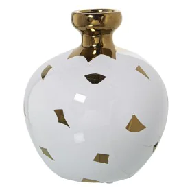 Vase Alexandra House Living Blanc Doré Céramique 19 x 19 x 22 cm de Alexandra House Living, Vases - Réf : D1621133, Prix : 35...