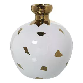 Vase Alexandra House Living Blanc Doré Céramique 19 x 19 x 22 cm de Alexandra House Living, Vases - Réf : D1621133, Prix : 38...