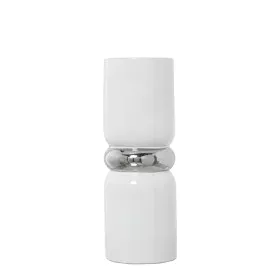 Vaso Alexandra House Living Bianco Argentato Ceramica 11 x 31 cm di Alexandra House Living, Vasi - Rif: D1621143, Prezzo: 24,...