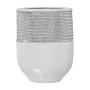 Vase Alexandra House Living Weiß Silberfarben aus Keramik 9 x 18 x 23 cm von Alexandra House Living, Vasen - Ref: D1621154, P...