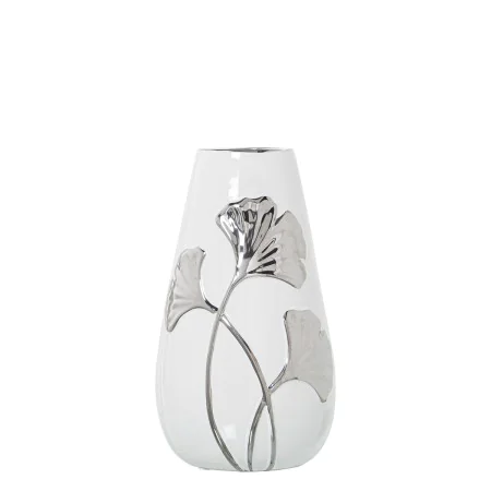 Vase Alexandra House Living Blanc Argenté Céramique 14 x 25 cm de Alexandra House Living, Vases - Réf : D1621165, Prix : 21,0...