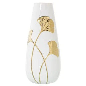 Vase Alexandra House Living White Golden Ceramic Flowers 16 x 17 x 33 cm by Alexandra House Living, Vases - Ref: D1621169, Pr...