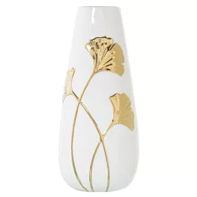 Vaso Alexandra House Living Bianco Dorato Ceramica Fiori 16 x 17 x 33 cm di Alexandra House Living, Vasi - Rif: D1621169, Pre...