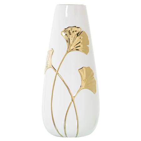 Vase Alexandra House Living Weiß Gold aus Keramik Blomster 16 x 17 x 33 cm von Alexandra House Living, Vasen - Ref: D1621169,...